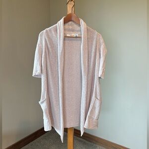 Sparrow Light Gray Open Front Cardigan